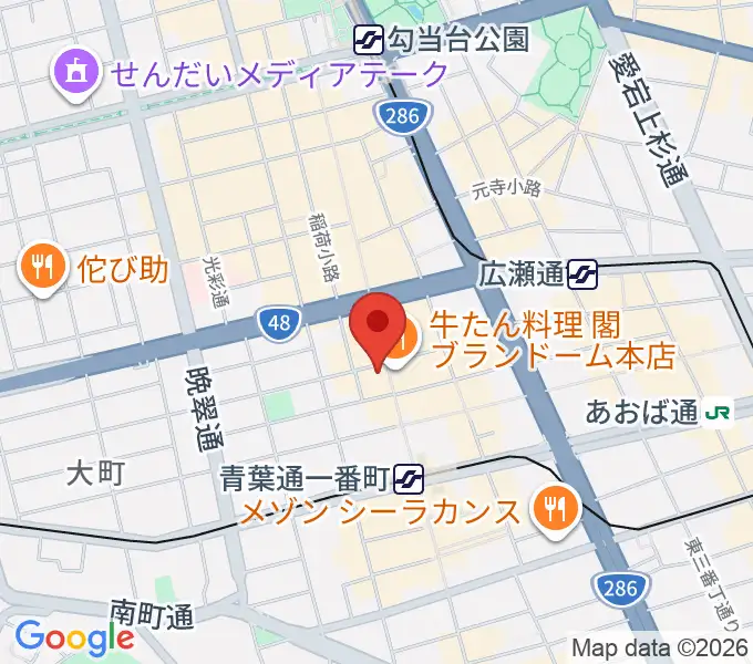 仙台darwinの地図