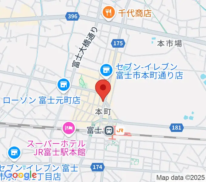 文化屋楽器店 ギターの杜の地図