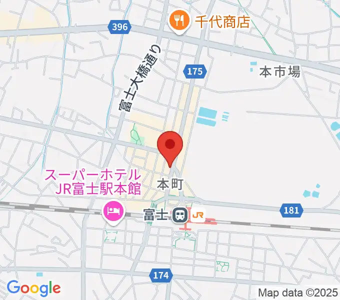 文化屋楽器店 ギターの杜の地図
