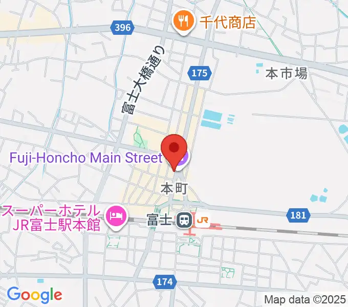 文化屋楽器店 ギターの杜の地図