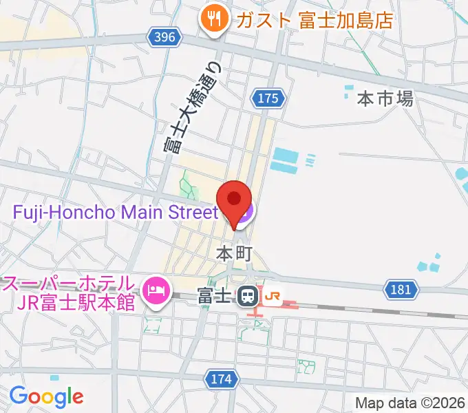 文化屋楽器店 ギターの杜の地図