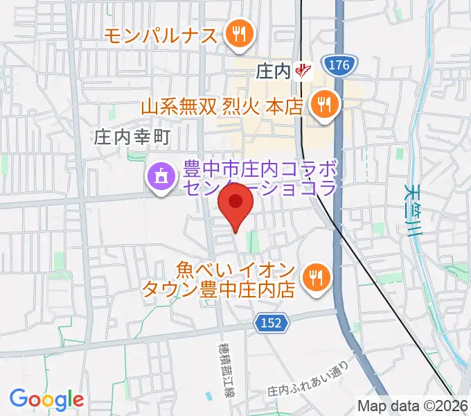 レイドバックミュージックスクール豊中校の地図