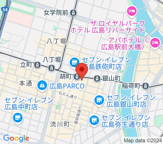 JM music Vocal School 広島の地図