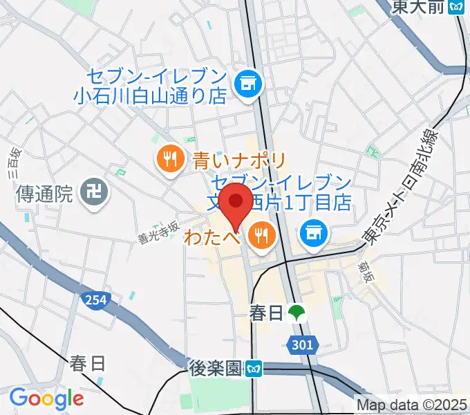 アルトフィールド音楽教室の地図