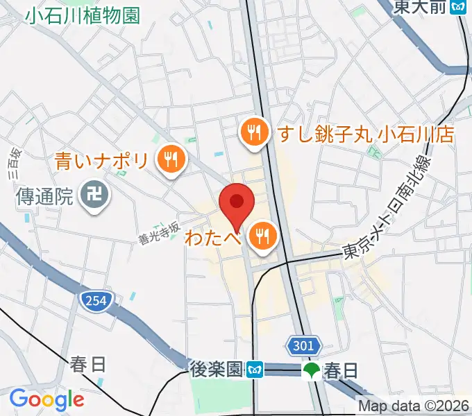 アルトフィールド音楽教室の地図