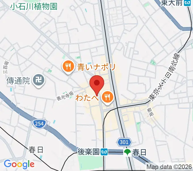 アルトフィールド音楽教室の地図