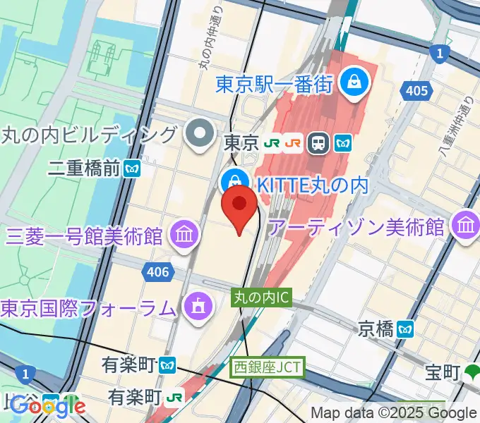東京丸の内コットンクラブの地図