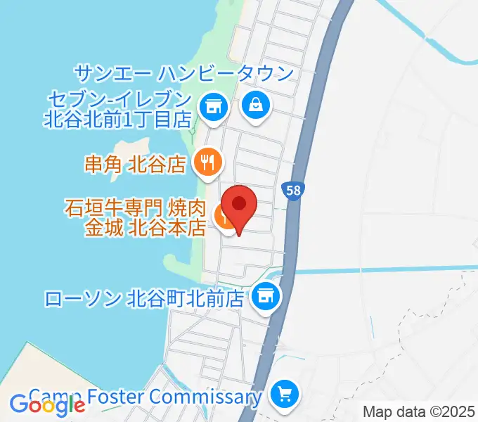 南国ピアノスタジオの地図