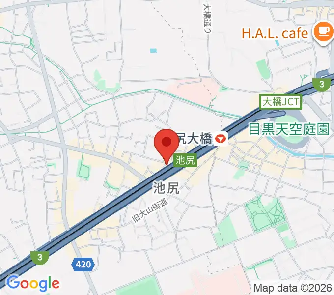 JBG音楽院の地図