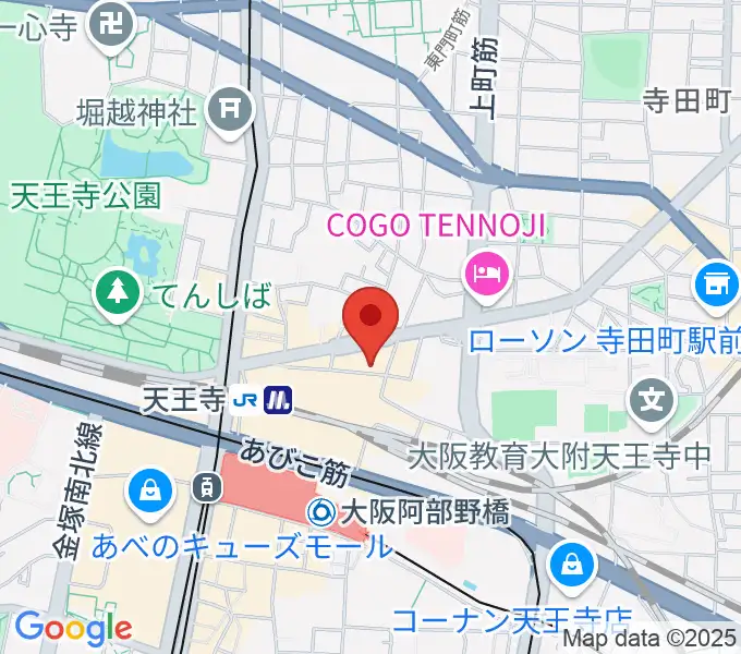 ベースオントップ天王寺店の地図