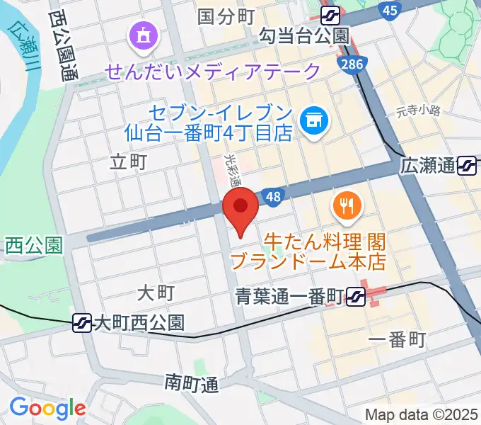 ケーズスタジオの地図