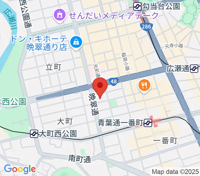 ケーズスタジオの地図