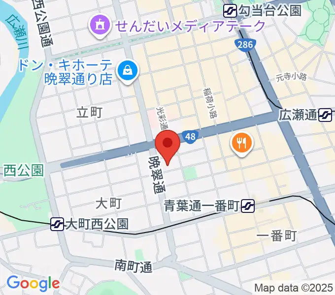 ケーズスタジオの地図
