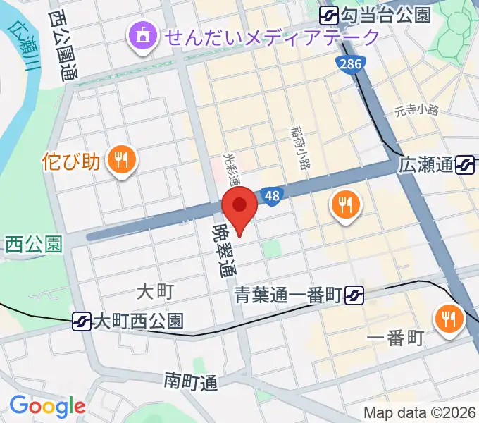 ケーズスタジオの地図