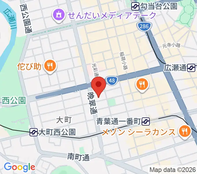 ケーズスタジオの地図