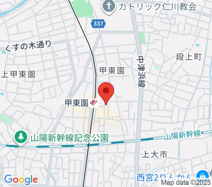 BASS ON TOP 甲東園店の地図