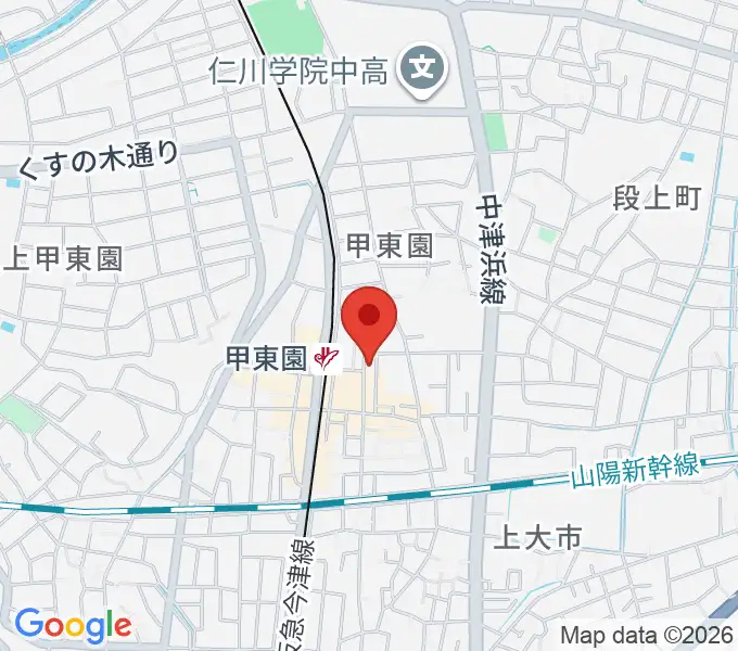 BASS ON TOP 甲東園店の地図