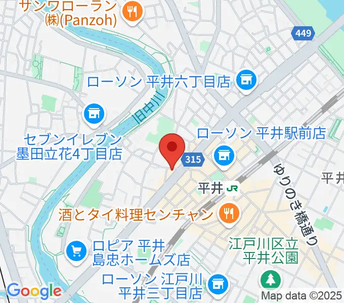 ギター工房タンジェリンの地図