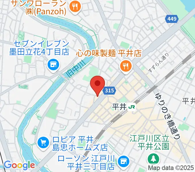 ギター工房タンジェリンの地図