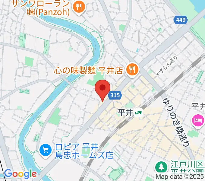 ギター工房タンジェリンの地図