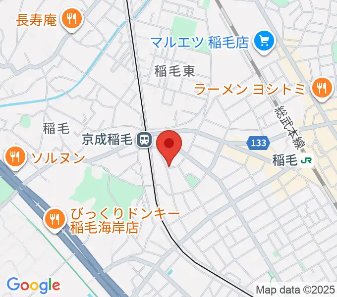 ギター工房タンジェリンの地図