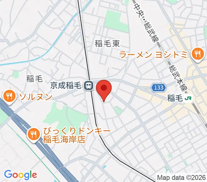 ギター工房タンジェリンの地図