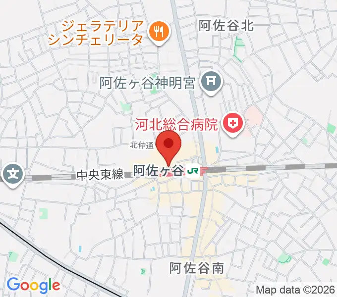 阿佐ヶ谷Yellow Visionの地図