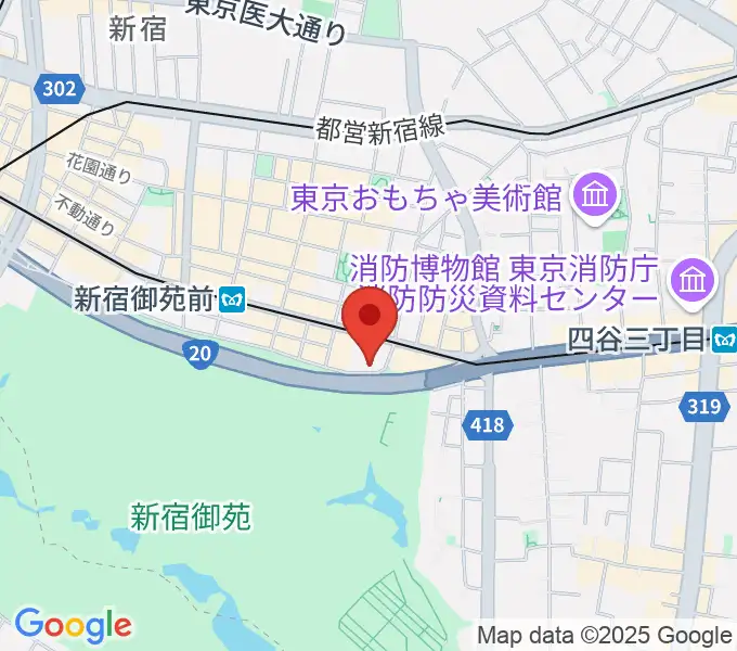 マエストローラ音楽院の地図