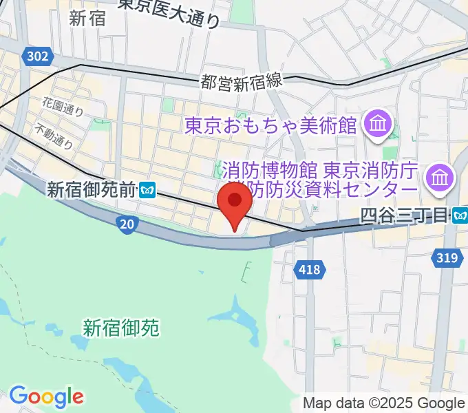 マエストローラ音楽院の地図