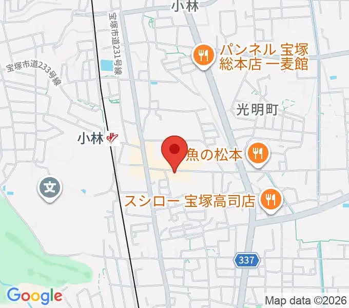 レイドバックミュージックスクールの地図