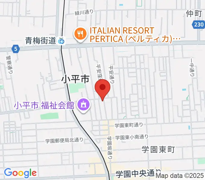 AGES GUITAR＋PIANO SCHOOLの地図