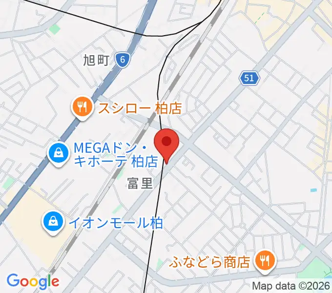 柏サンブアップの地図