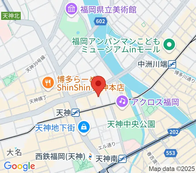 天神ハートビートの地図