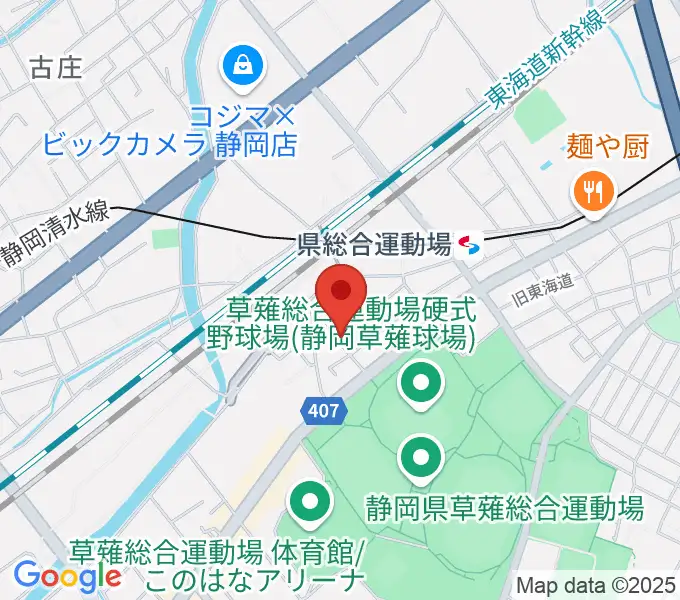 ヤマモトレコーディングスタジオの地図