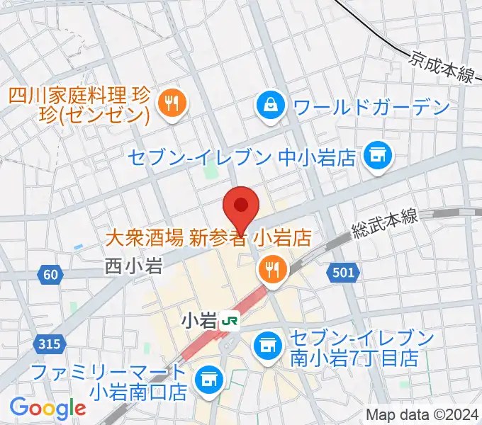 サウンドスタジオM小岩店の地図