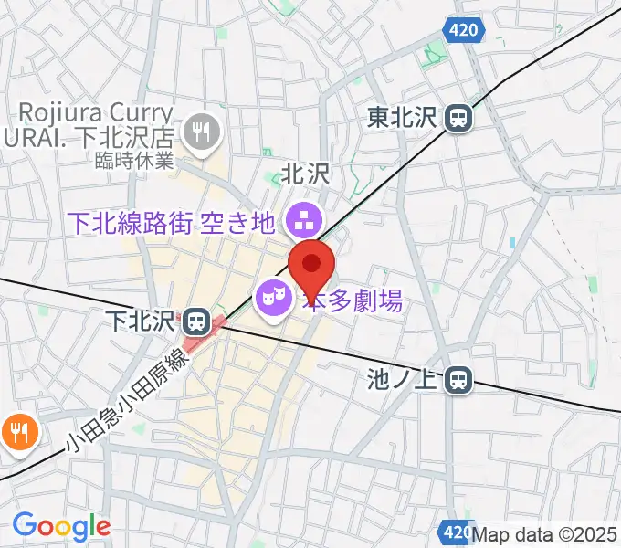 下北沢アンダーニースの地図