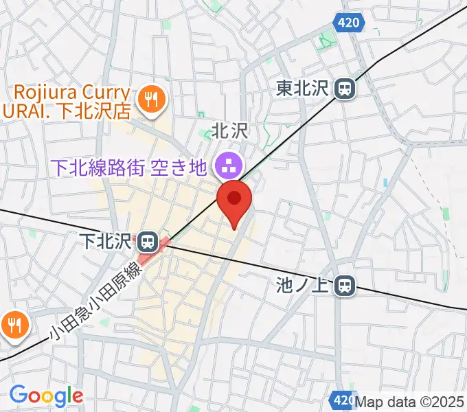 下北沢アンダーニースの地図