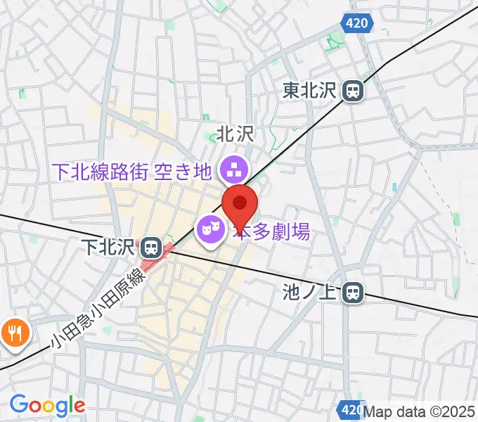 下北沢アンダーニースの地図