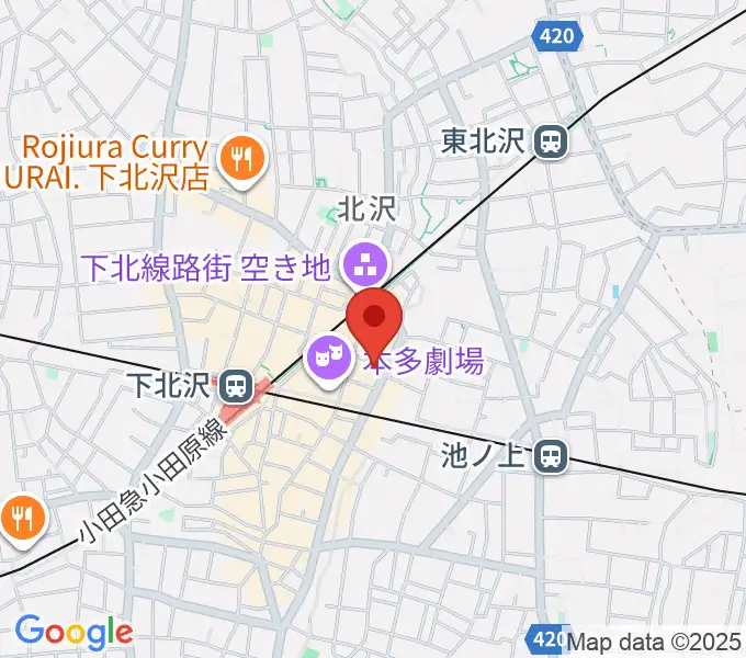 下北沢アンダーニースの地図