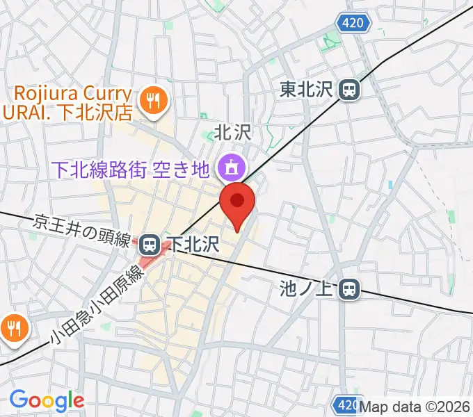 下北沢アンダーニースの地図