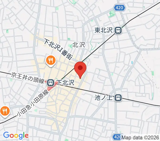 下北沢アンダーニースの地図