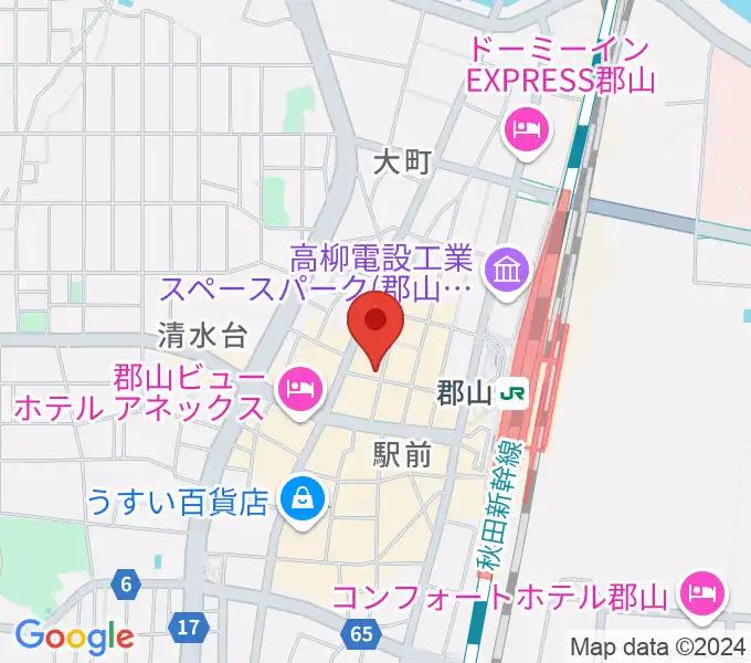 郡山CLUB＃９の地図