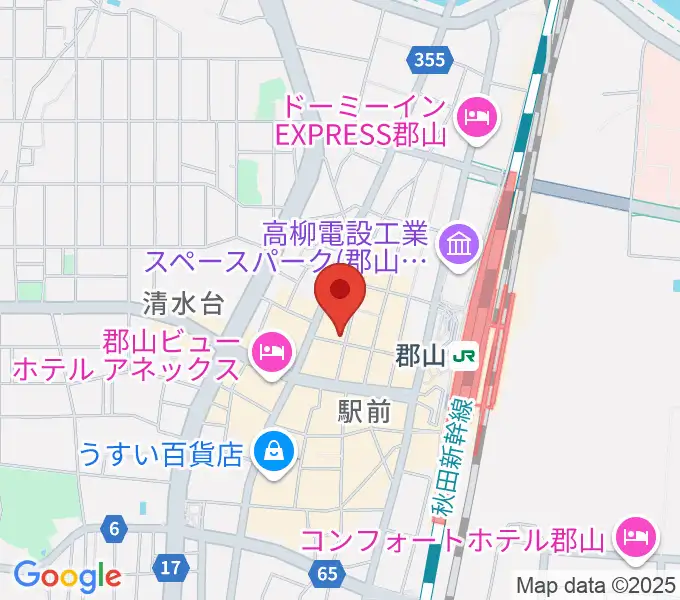 郡山CLUB＃９の地図