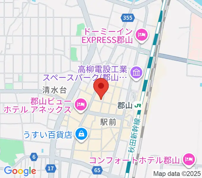 郡山CLUB＃９の地図