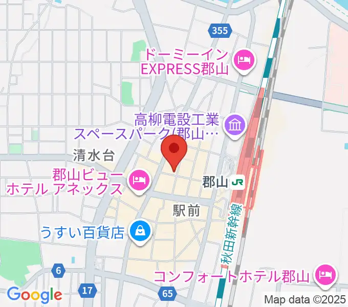 郡山CLUB＃９の地図