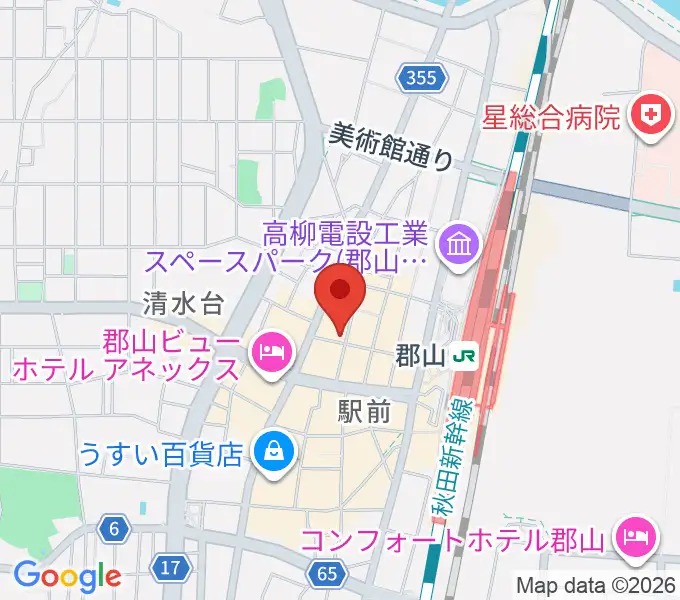 郡山CLUB＃９の地図
