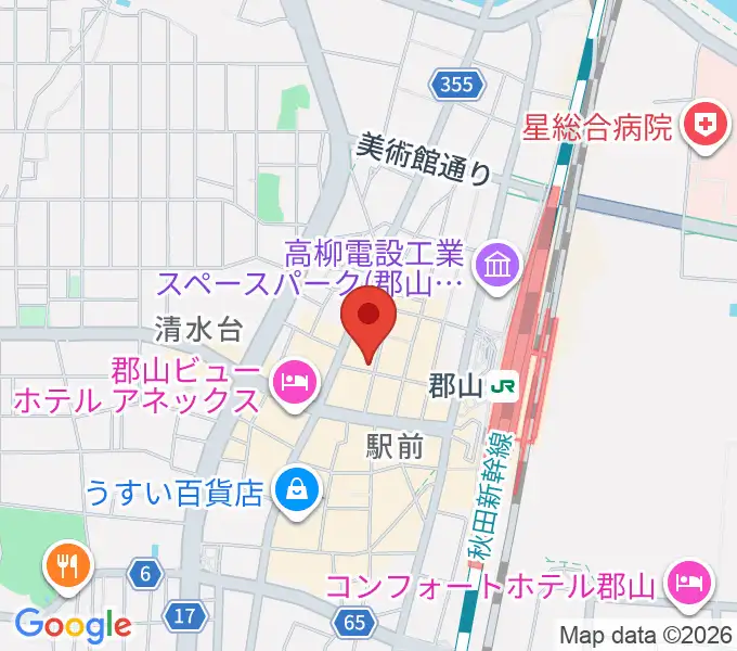 郡山CLUB＃９の地図