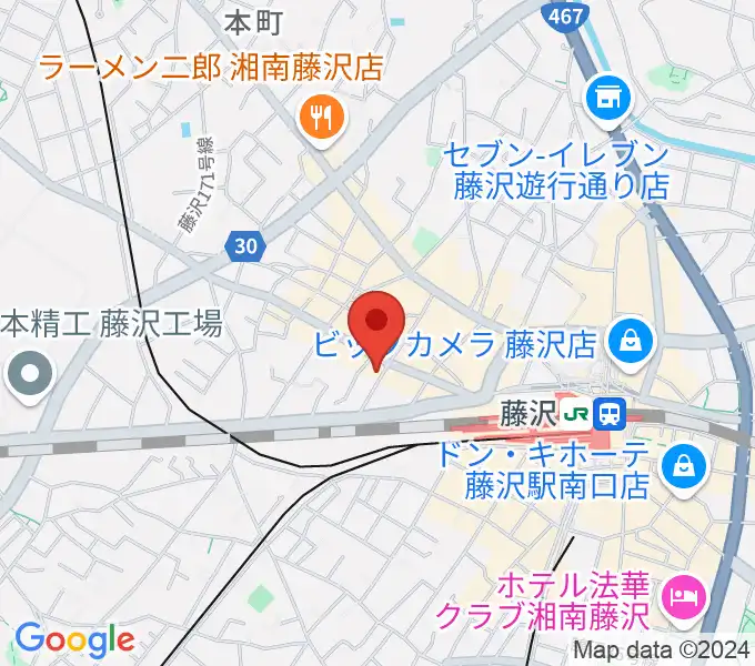 楽器屋BOWの地図