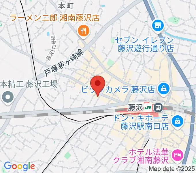楽器屋BOWの地図