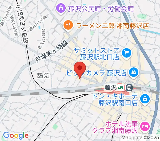 楽器屋BOWの地図